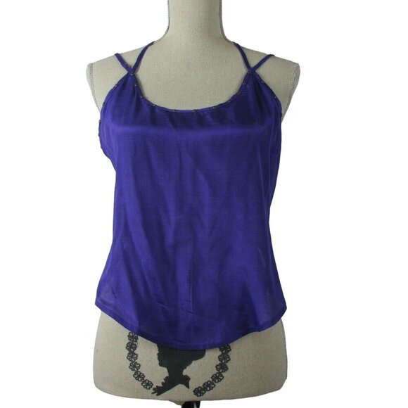 Free People Women’s Purple Studded Halter Strappy Tank Top Cami Size S - Picture 5 of 8